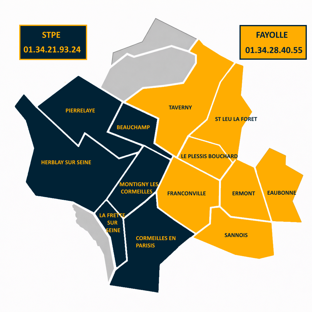 Carte géographique du périmètre FAYOLLE et STPE